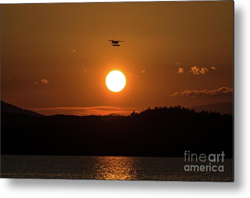 Sunset Metal Print featuring the photograph Seaplane Sunset by Craig Shaknis