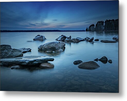 Maine Metal Print featuring the photograph Sebago Blue by Colin Chase