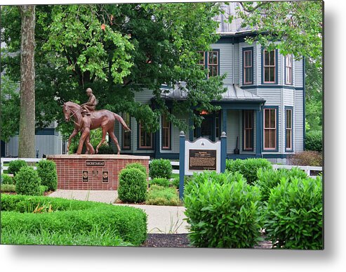 Secretariat Metal Print featuring the photograph Secretariat Statue at the Kentucky Horse Park by Jill Lang