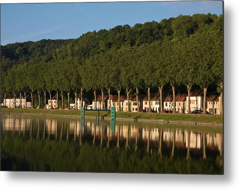 Seine River Scene Metal Print featuring the photograph Seine River Reflections by Sally Weigand