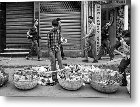 On1 Resize Metal Print featuring the photograph Selling of vegetables by Roberto Pagani