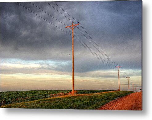 Sunset Sky Metal Print featuring the photograph Sentinels on the Plains by Karen McKenzie McAdoo