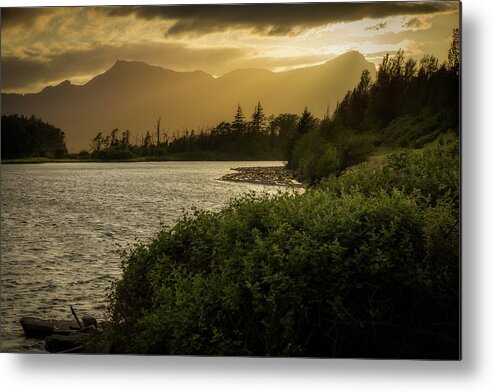 Landscape Metal Print featuring the photograph Sepia Sunset by Jon Ares