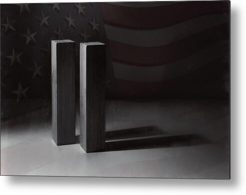 World Trade Center Metal Print featuring the photograph September 11, 2001 - Never Forget by Scott Norris