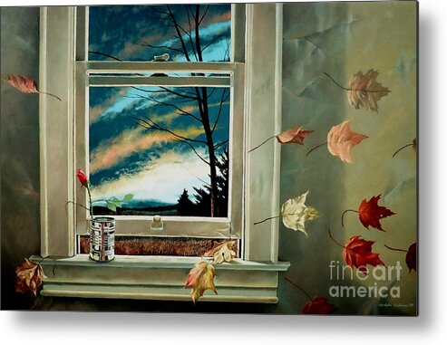 Autumn Metal Print featuring the painting September Breeze by Christopher Shellhammer