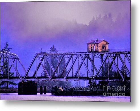 Railroad Bridge Metal Print featuring the photograph Setting High Above by Merle Grenz