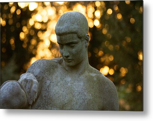 Cemetery Metal Print featuring the photograph Setting Sun by Marc Huebner