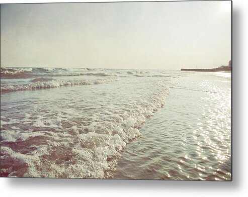 Ocean Metal Print featuring the photograph Setting by Violet Gray