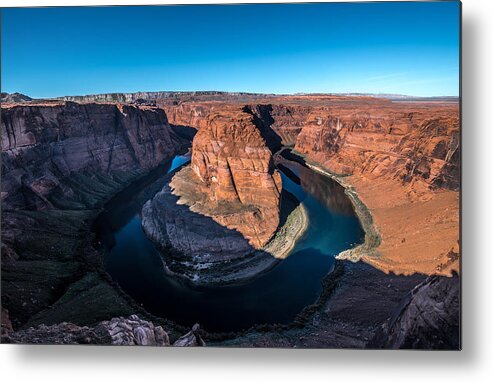 Page Metal Print featuring the photograph Shadows of Horseshoe Bend Page, Arizona by Art Atkins