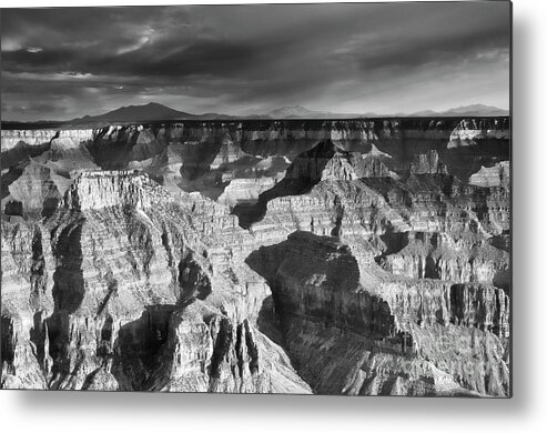 Bright Angel Point Trail Metal Print featuring the photograph Shadows on the Grand Canyon by Tamara Becker