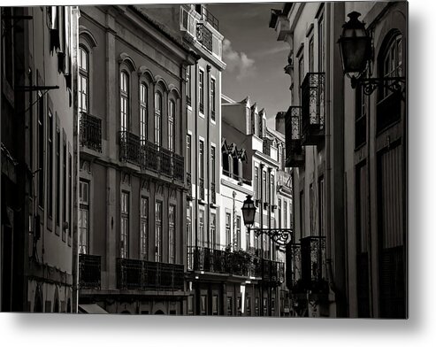 Lisbon Metal Print featuring the photograph Shadowy Old Lisbon by Carol Japp