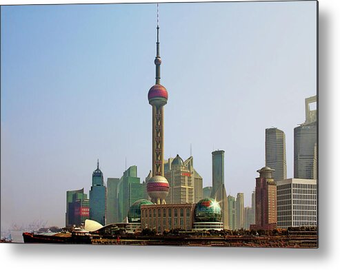 China Metal Print featuring the photograph Shanghai PUDONG - Today denser than yesterday but less than tomorrow by Alexandra Till