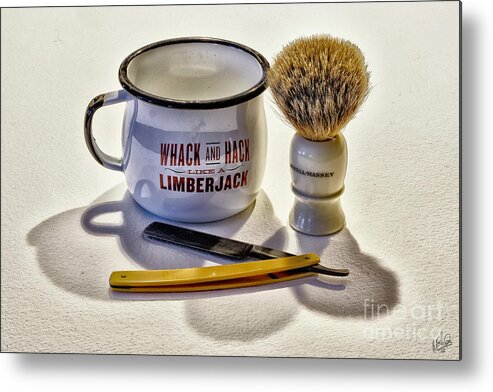 Shave Metal Print featuring the photograph Shaving Still Life by Walt Foegelle