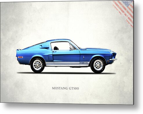 Ford Mustang Metal Print featuring the photograph Shelby Mustang GT500 1968 by Mark Rogan
