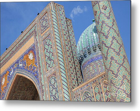 Sher-dor Madrasah Metal Print featuring the photograph Sher-Dor Madrasah by Arterra Picture Library