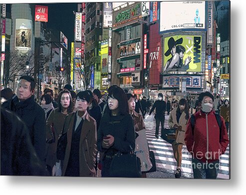 Shibuya Metal Print featuring the photograph Shibuya Crossing, Tokyo Japan Poster 2 by Perry Rodriguez