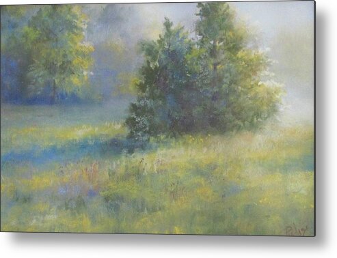 Landscape Metal Print featuring the pastel Shining Through by Bill Puglisi