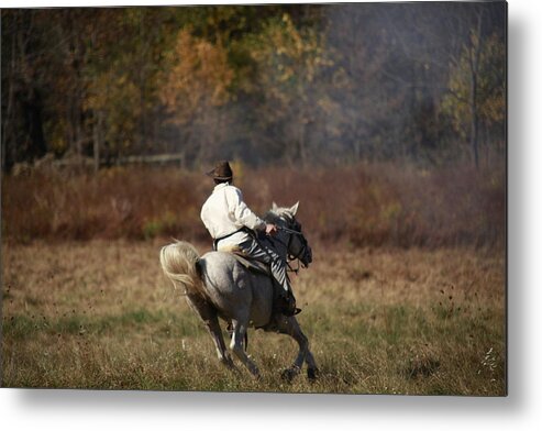 Horse Metal Print featuring the photograph Shooters Roost by Kathryn Cornett
