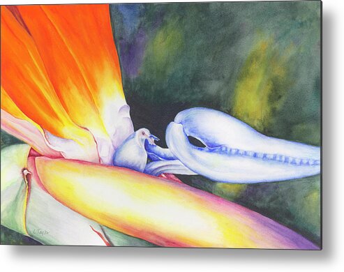 Bird Of Paradise Metal Print featuring the painting Show Off by Lori Taylor