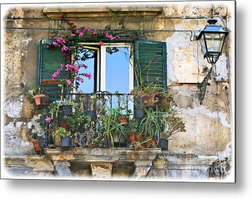Sicily Metal Print featuring the photograph Sicilian Balcony by David Birchall