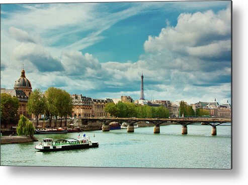 France Metal Print featuring the photograph Sightseeing on the River Seine by Kevin Schwalbe