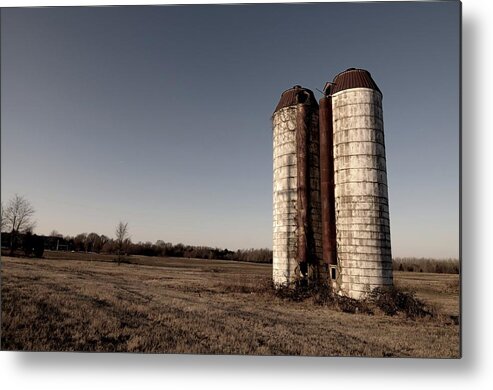 Silos Metal Print featuring the photograph Silos 2 by Miguel Celis