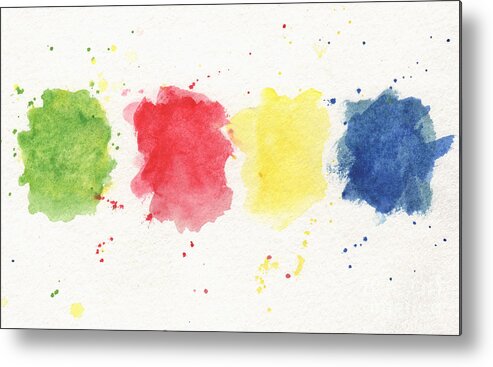 Watercolor Metal Print featuring the painting Simple by Jeff Barrett