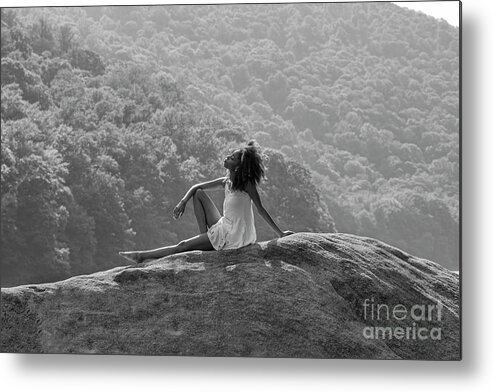 Mercedes Metal Print featuring the photograph Sitting on the rock by Dan Friend