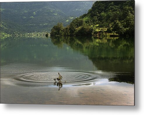 Edge Metal Print featuring the photograph SKC 3996 At The Edge of a Circle by Sunil Kapadia