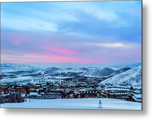 Skiing Metal Print featuring the photograph Ski Town by Daniel Murphy