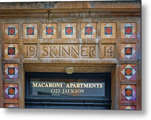 Omaha Metal Print featuring the photograph Skinner - Macaroni Apartments - Omaha by Nikolyn McDonald