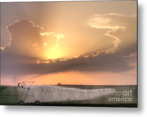 Prairie Sunset Metal Print featuring the photograph Sky and Water by Art Whitton