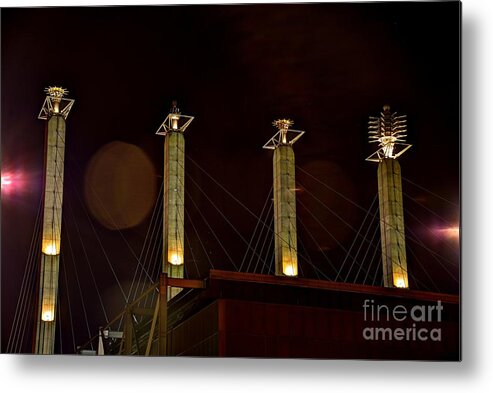 Sky Stations Metal Print featuring the photograph Sky Stations on Bartle Hall by Jean Hutchison