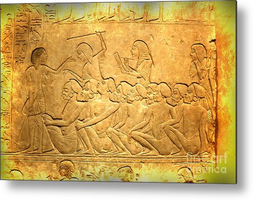 Egypt Metal Print featuring the photograph Slaves in Ancient Egypt by Brenda Kean