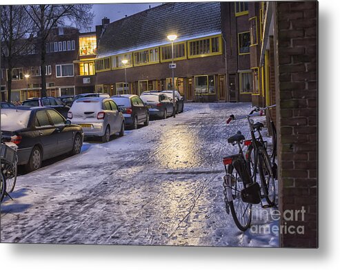 Street Metal Print featuring the photograph Slippery street by Patricia Hofmeester