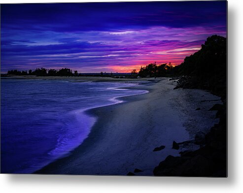 Jersey Shore Metal Print featuring the photograph Slow Waves Erupting Clouds by Mark Rogers