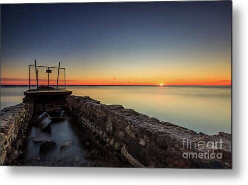 Atwater Beach Metal Print featuring the photograph Smooth Sunrise Sparkle by Andrew Slater