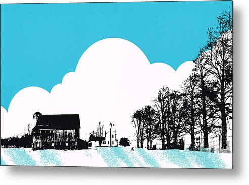 Barn Metal Print featuring the photograph Snow Bound by James Rentz