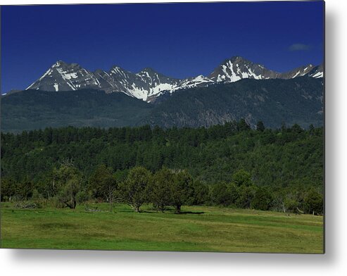 Snow Metal Print featuring the photograph Snow Capped Mountains 2 by Renee Hardison