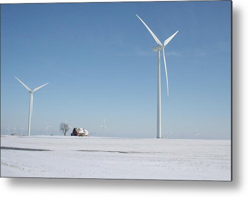 Snow Turbines Metal Print featuring the photograph Snow Turbines by Dylan Punke