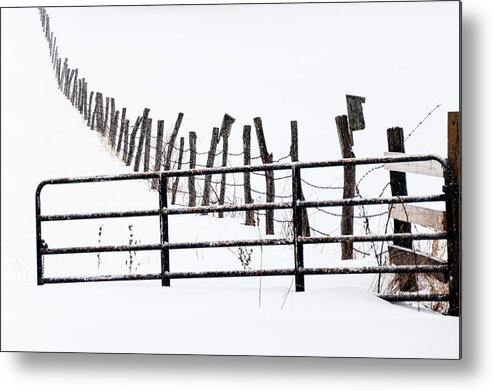Snowfield Entry Metal Print featuring the photograph Snowfield Entry - by Julie Weber