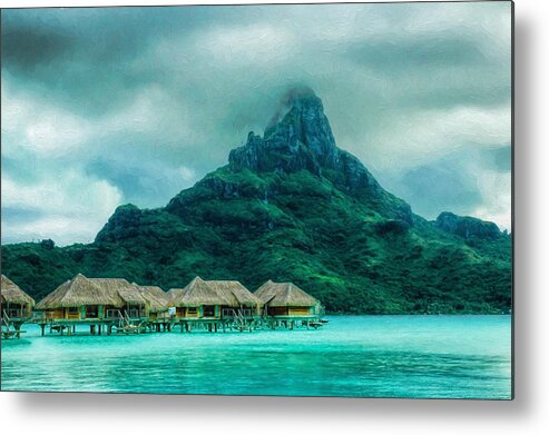 French Polynesia Metal Print featuring the photograph Solitude In Bora Bora by Gary Slawsky