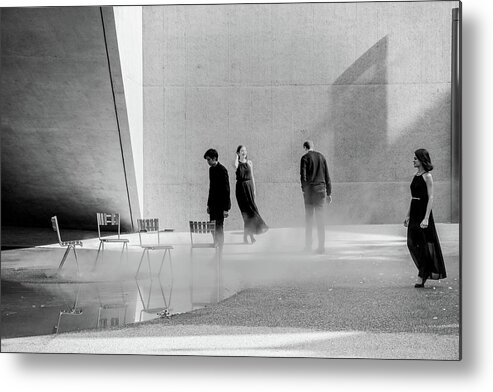 Black And White Metal Print featuring the photograph Sophistication by Christopher Brown