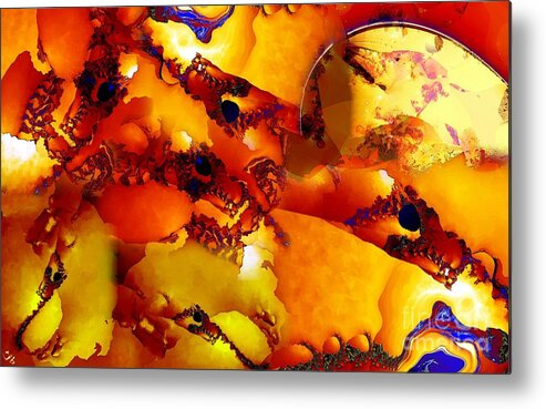 Abstract Metal Print featuring the digital art Southwest by Ronald Bissett