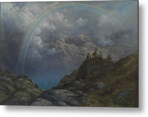Gustave Dore Metal Print featuring the painting Souvenir de Loch Carron, Ecosse by Gustave Dore