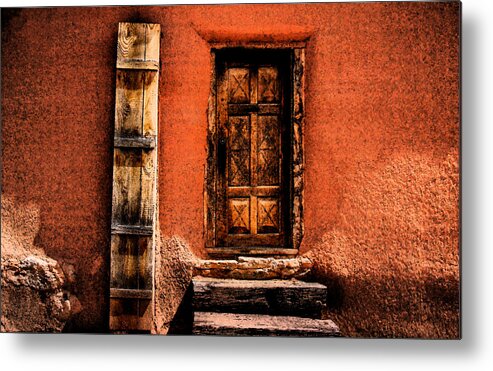 Adobe Metal Print featuring the photograph Spanish Door by Kathleen Stephens