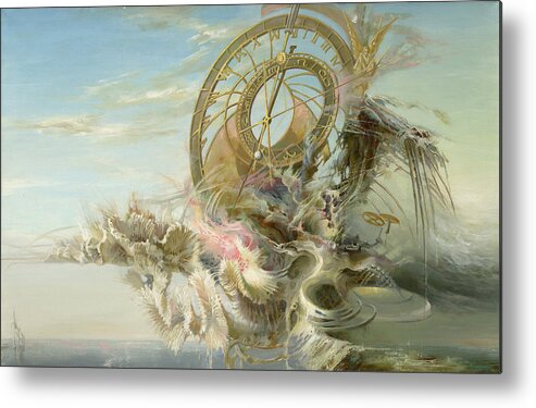 Sergey Gusarin Metal Print featuring the painting Spiral of Time by Sergey Gusarin