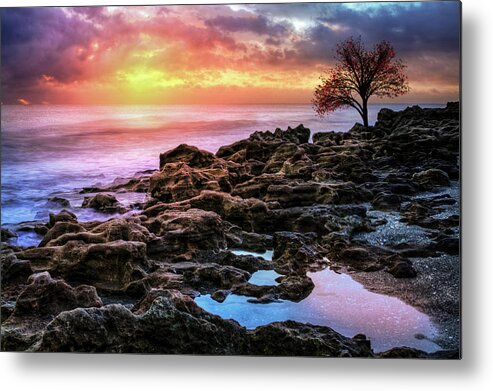 Clouds Metal Print featuring the photograph Spiritual Glow at Dawn by Debra and Dave Vanderlaan