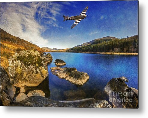 War Metal Print featuring the photograph Spitfire Lake by Ian Mitchell