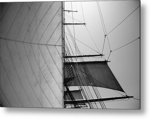 Nautical Metal Print featuring the photograph Split With Sail by Kreddible Trout
